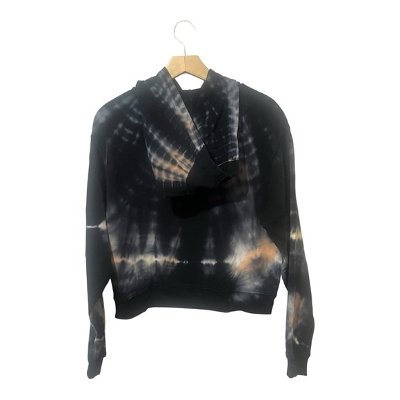 All Saints Tie Dye Hoodie Sweatshirt Crop Pullover Size 3 Women's 100% Cotton - Picture 3 of 6